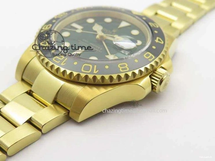GMT-Master Bezel On Bracelet YG II Bp-Maker Green Ceramic YG A3186 116718LN Dial 1002